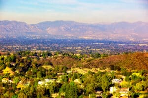Panorama of San Fernando Valley Los Angeles California